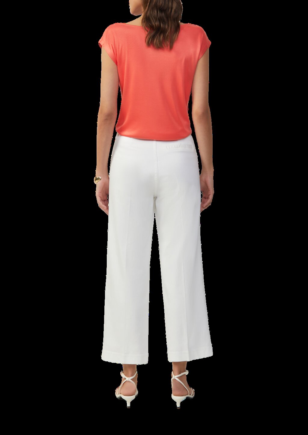 Shirt aus Viskose mit Wasserfall-Ausschnitt