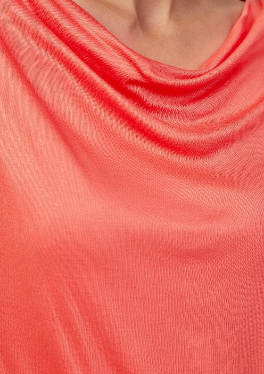 Shirt aus Viskose mit Wasserfall-Ausschnitt