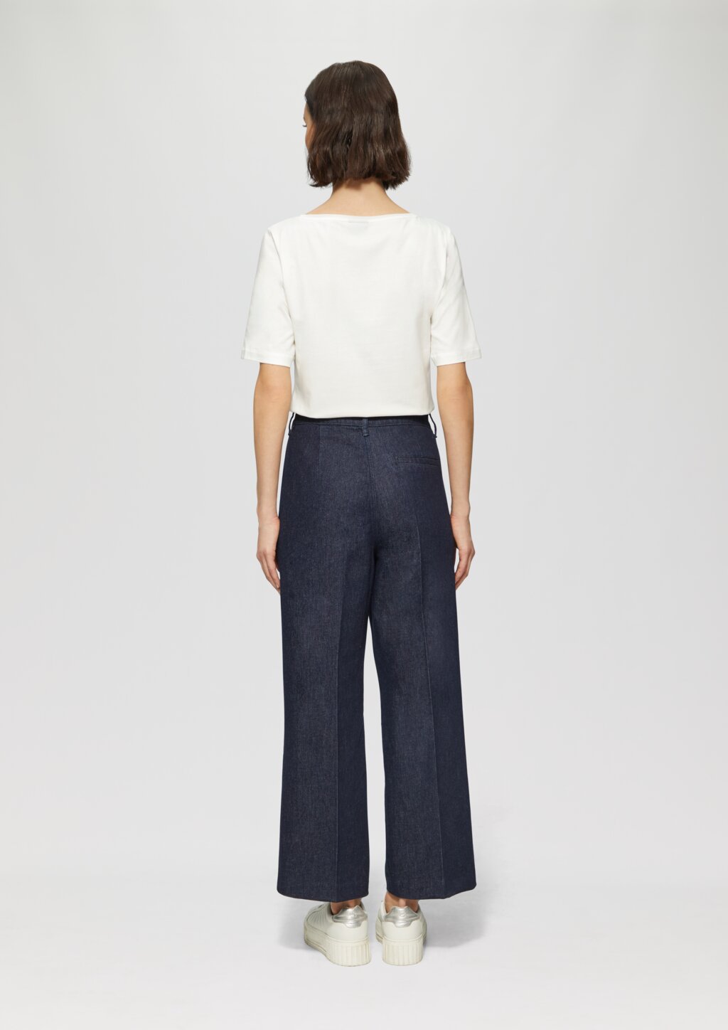 T-Shirt aus Baumwollmix mit Metallic-Print