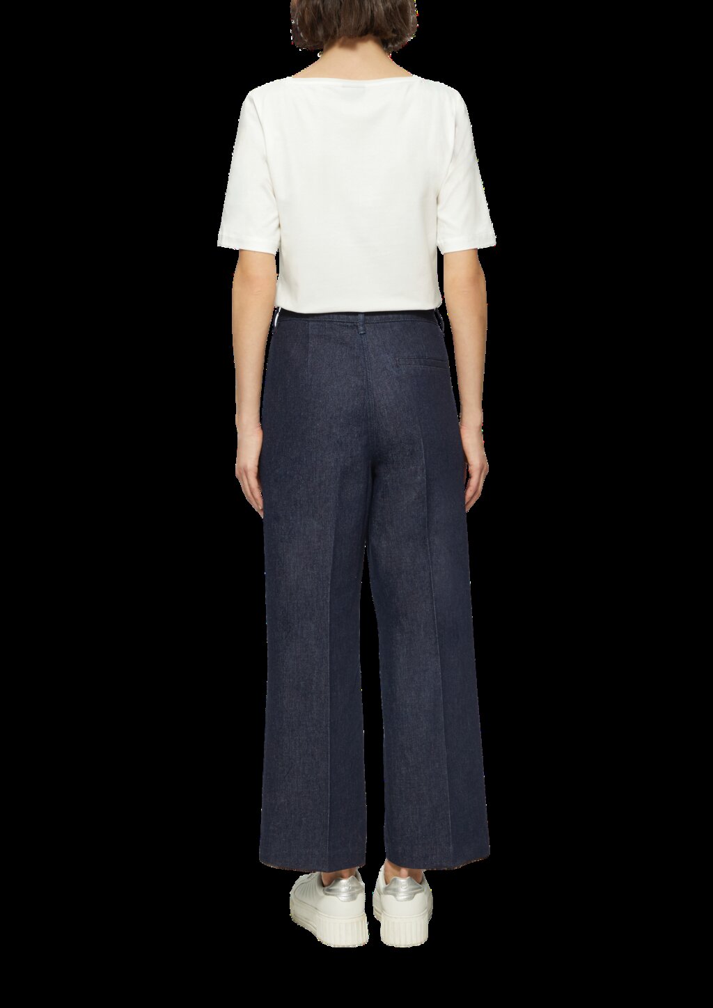 T-Shirt aus Baumwollmix mit Metallic-Print