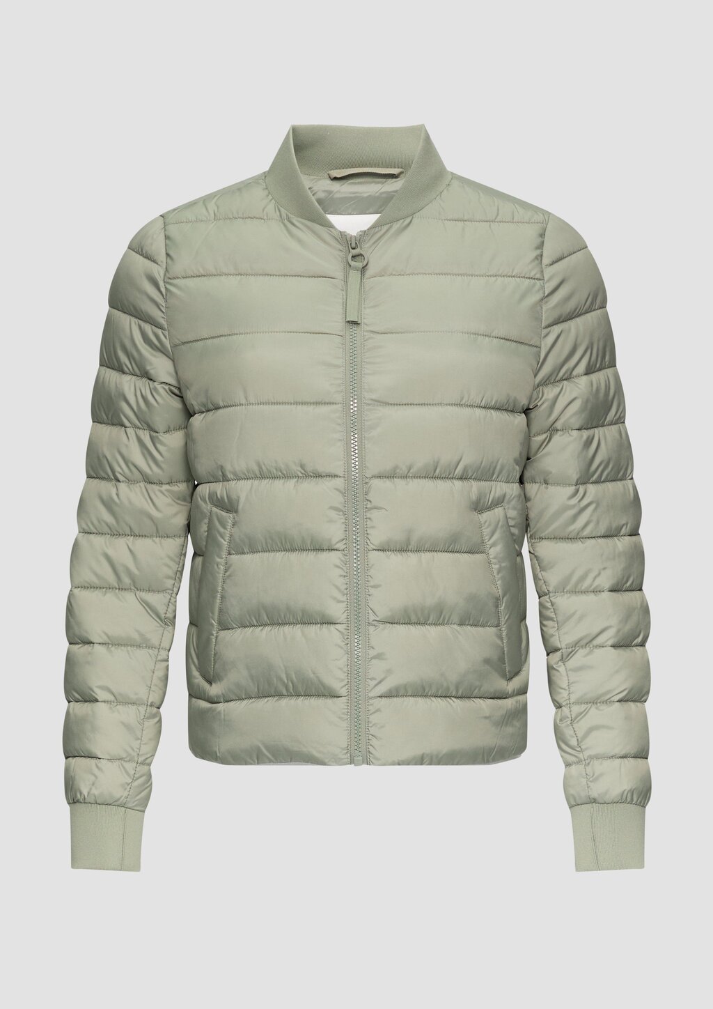 Kurze Steppjacke mit Rippbündchen