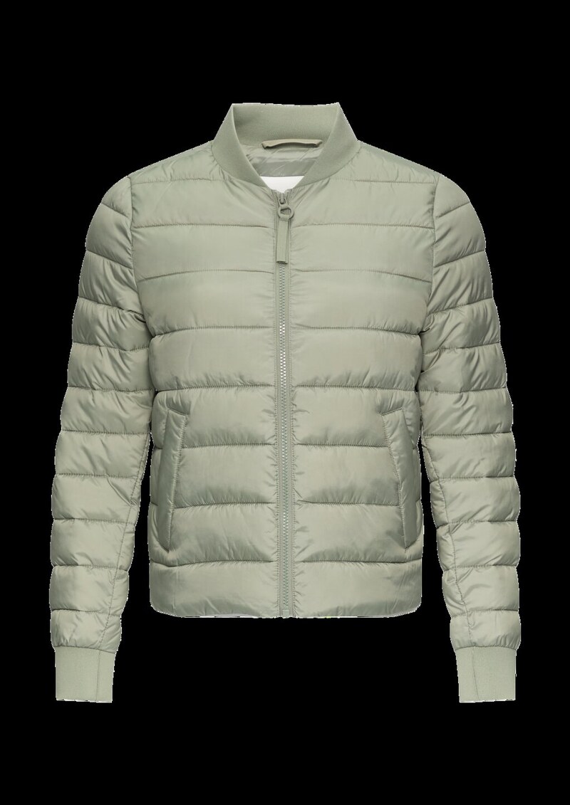 Kurze Steppjacke mit Rippbündchen