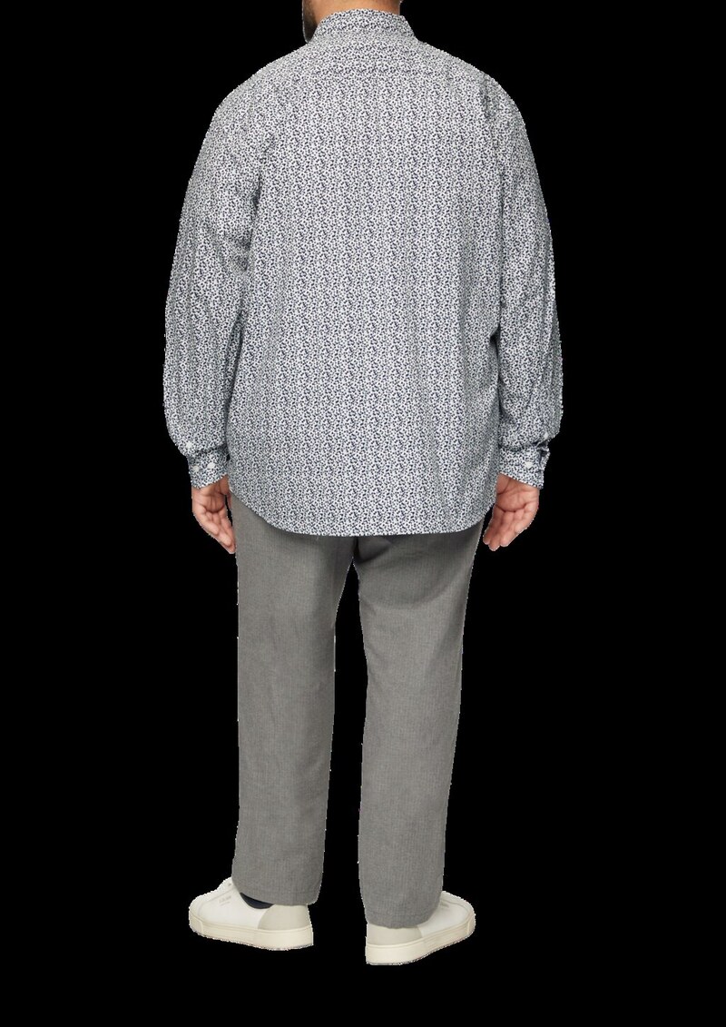 Slim Fit: Gemustertes Hemd mit Kentkragen