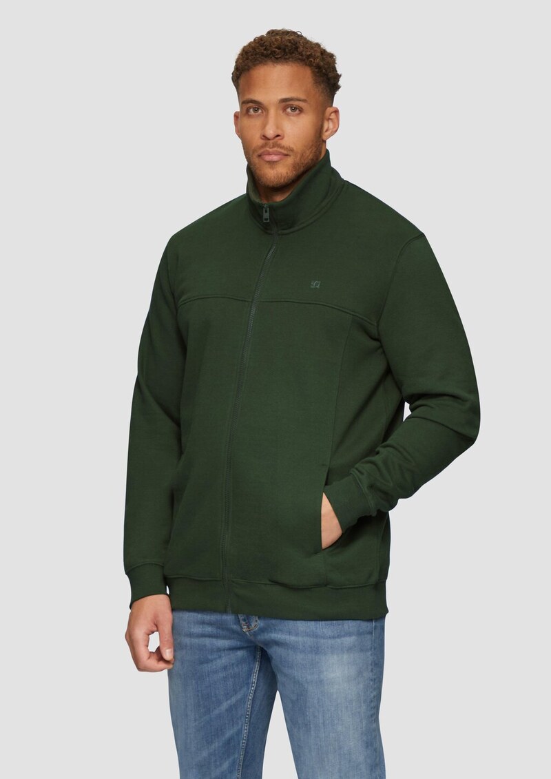 Sweatjacke mit Stehkragen