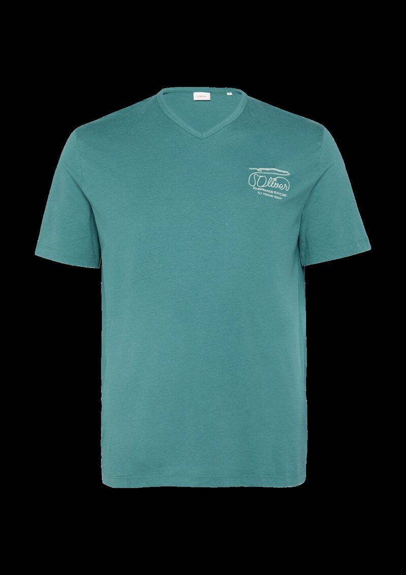 T-Shirt mit Logo-Stickerei