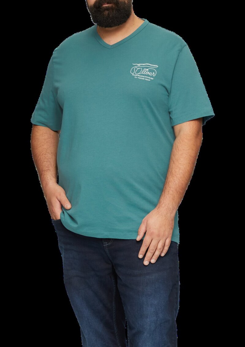 T-Shirt mit Logo-Stickerei