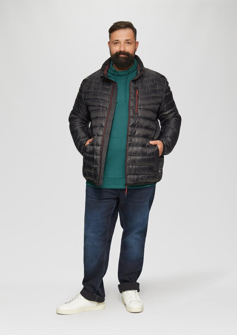 Sweatshirt mit Kängurutasche und Stehkragen