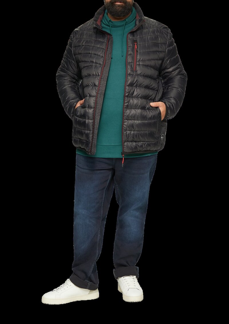 Sweatshirt mit Kängurutasche und Stehkragen