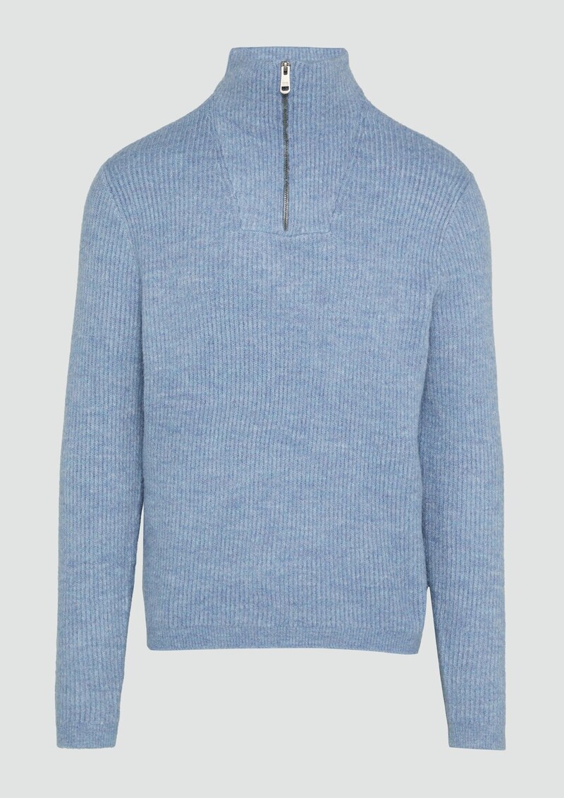 Strick-Troyer mit Rippstruktur