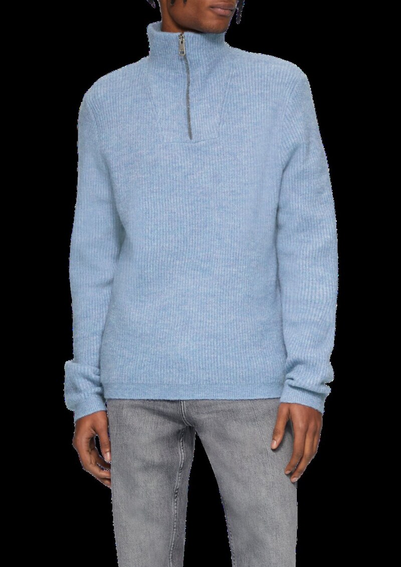 Strick-Troyer mit Rippstruktur