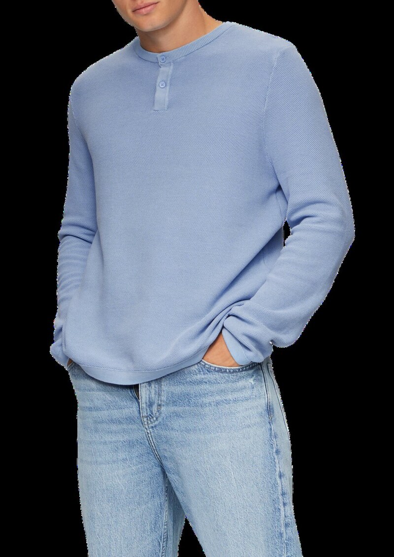 Strickpullover mit Knopfleiste