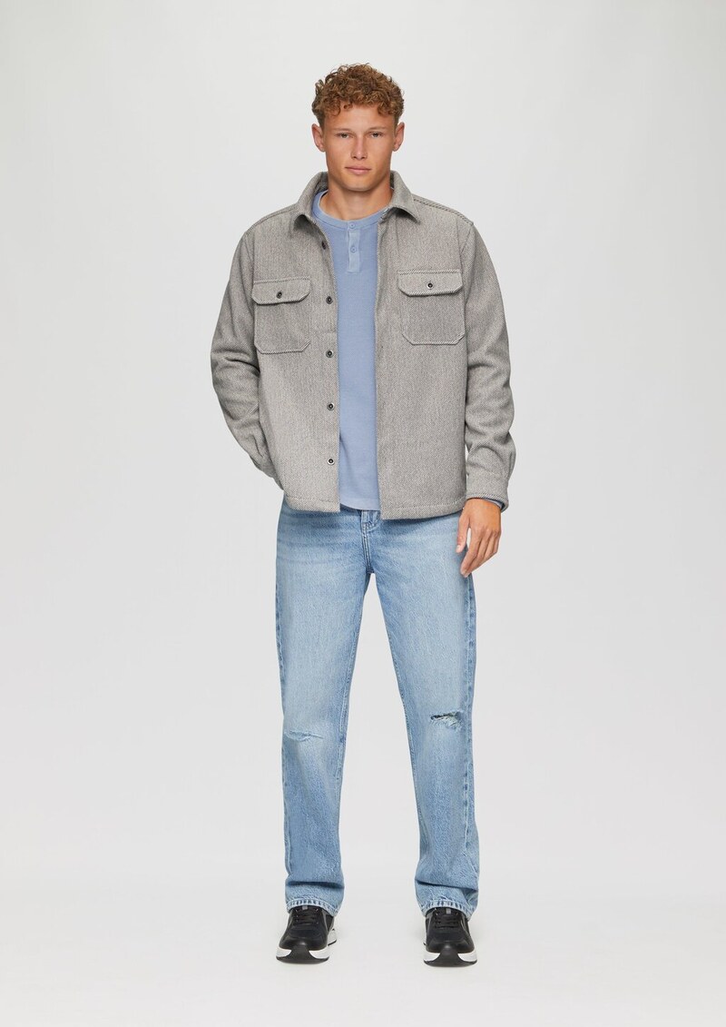 Strickpullover mit Knopfleiste