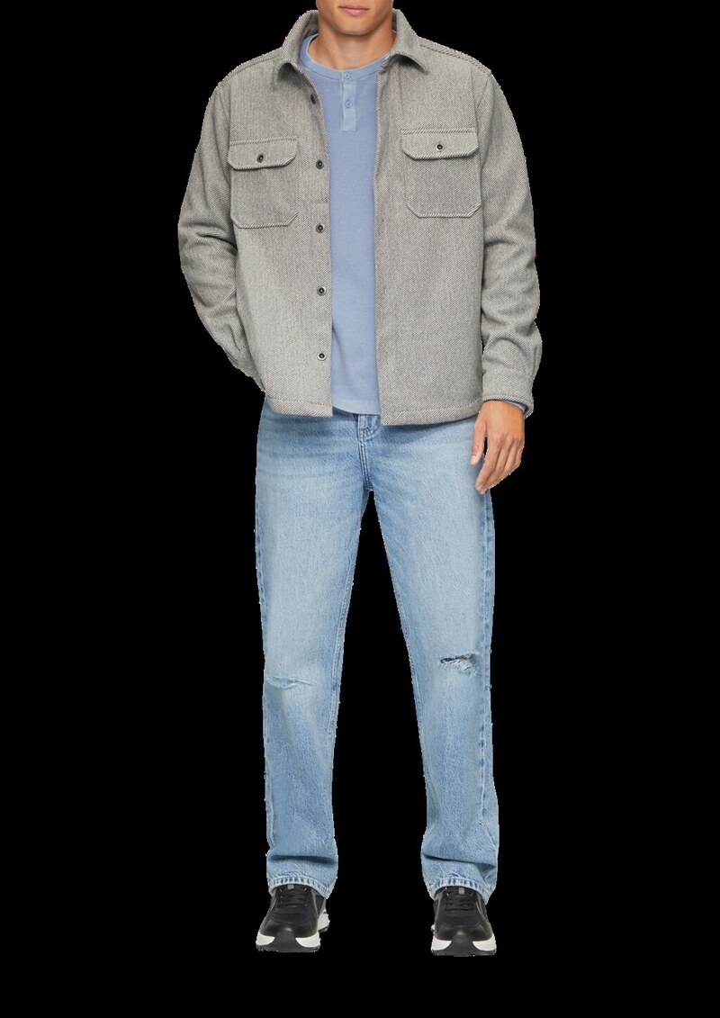 Strickpullover mit Knopfleiste