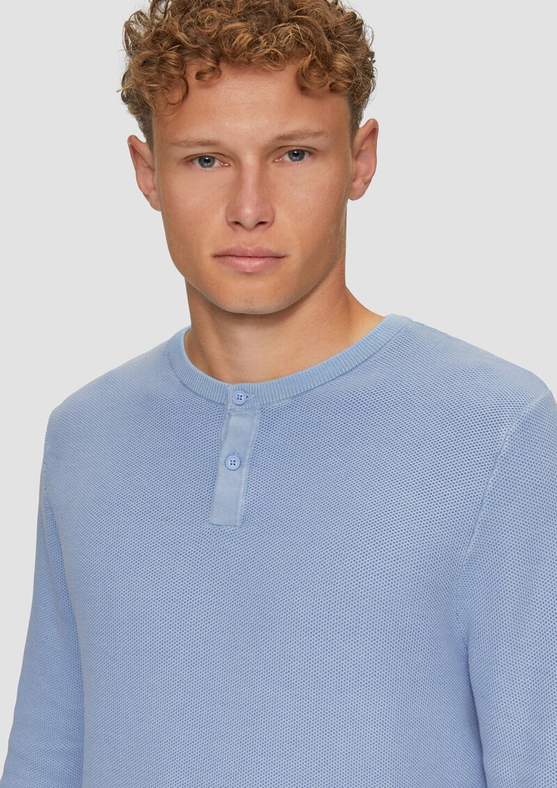 Strickpullover mit Knopfleiste