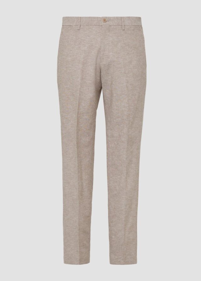 s.O PURE: Anzughose aus Leinenmix