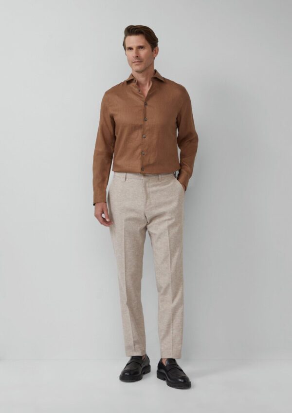 s.O PURE: Anzughose aus Leinenmix