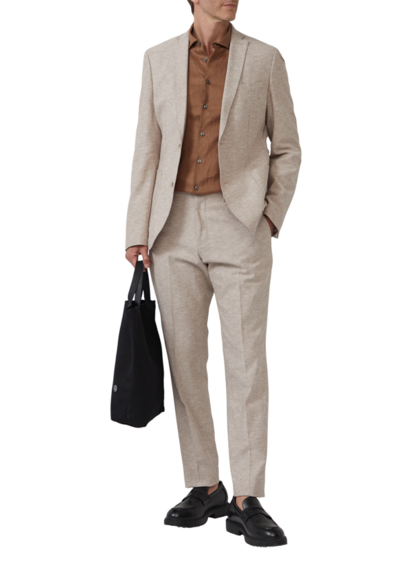 s.O PURE: Anzughose aus Leinenmix