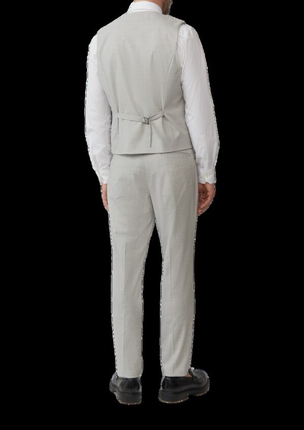 s.O PURE: Doppelreihige Weste aus kariertem Stretch-Gewebe