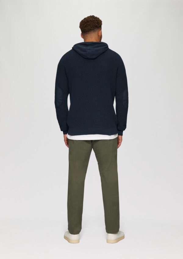 Gestrickter Relaxed-Fit-Hoodie im Fabricmix