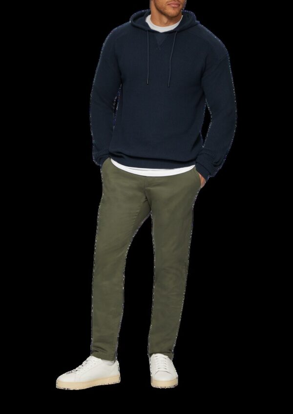 Gestrickter Relaxed-Fit-Hoodie im Fabricmix