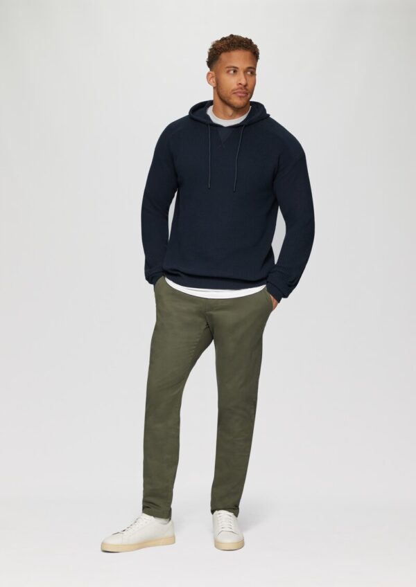 Gestrickter Relaxed-Fit-Hoodie im Fabricmix