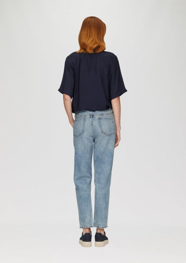 Ankle-Jeans Mom / Regular Fit / High Rise / Tapered Leg / Used-Effekt