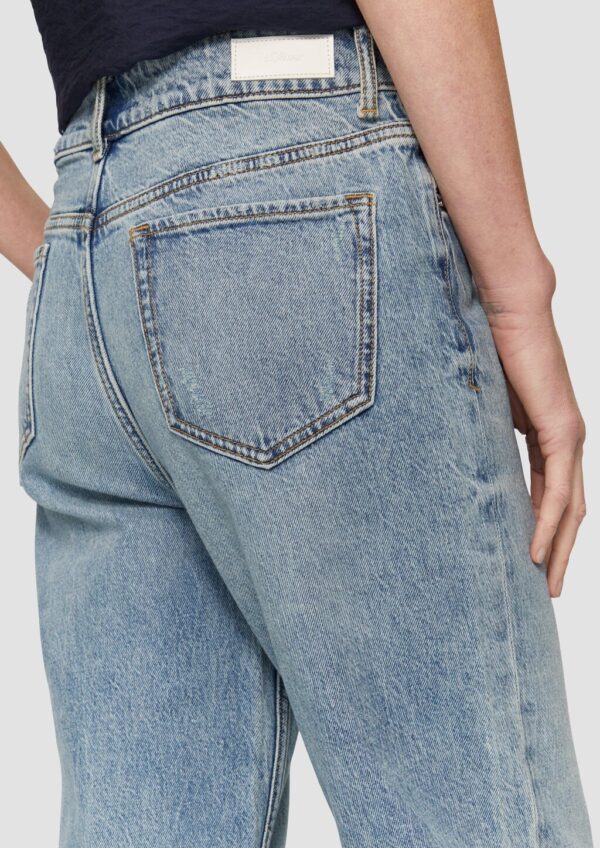 Ankle-Jeans Mom / Regular Fit / High Rise / Tapered Leg / Used-Effekt