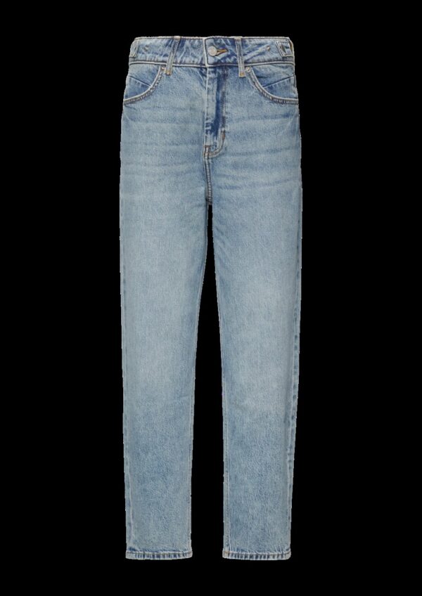 Ankle-Jeans Mom / Regular Fit / High Rise / Tapered Leg / Used-Effekt