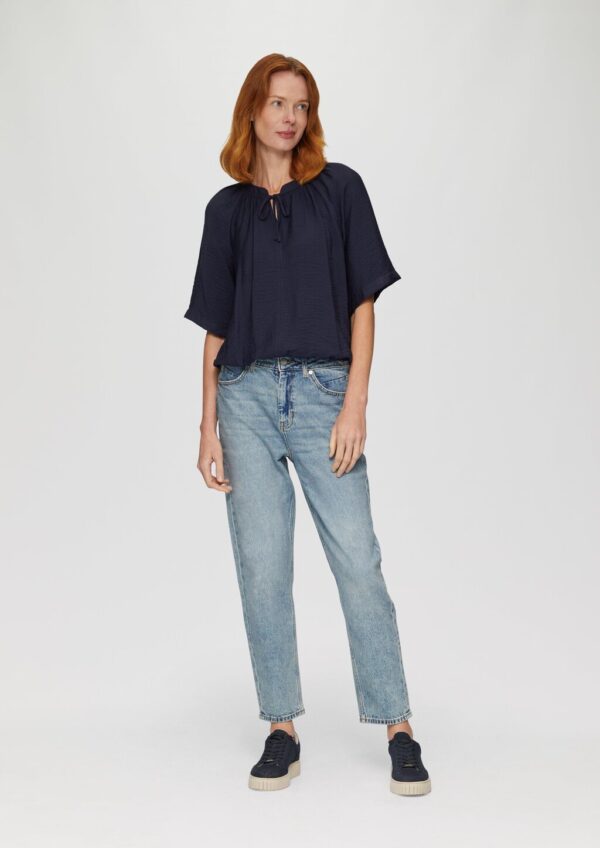 Ankle-Jeans Mom / Regular Fit / High Rise / Tapered Leg / Used-Effekt