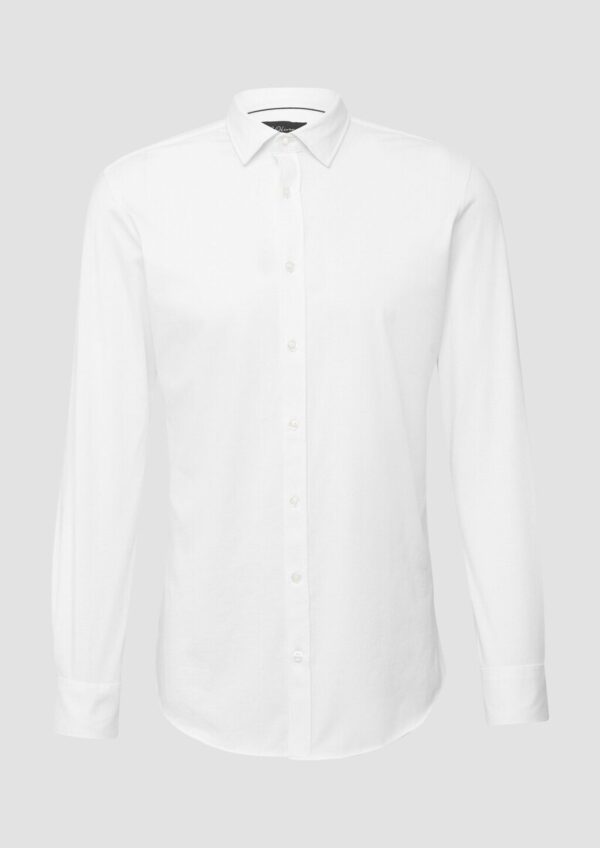 Tailored Fit: Elastisches Hemd aus Jersey