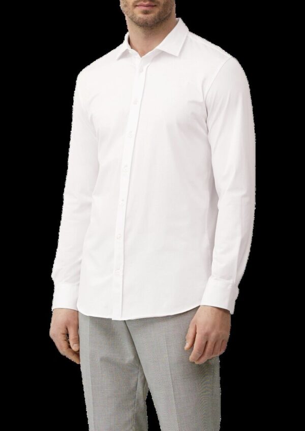 Tailored Fit: Elastisches Hemd aus Jersey