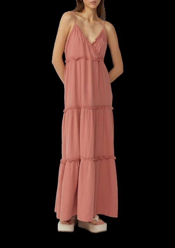 Langes Kleid aus Musselin | QS x Sarah & Tini