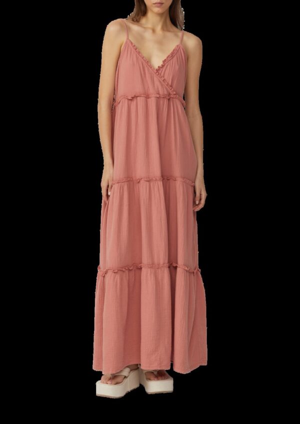 Langes Kleid aus Musselin | QS x Sarah & Tini