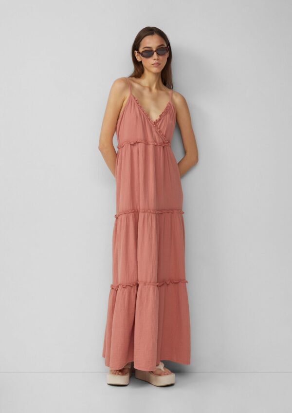 Langes Kleid aus Musselin | QS x Sarah & Tini