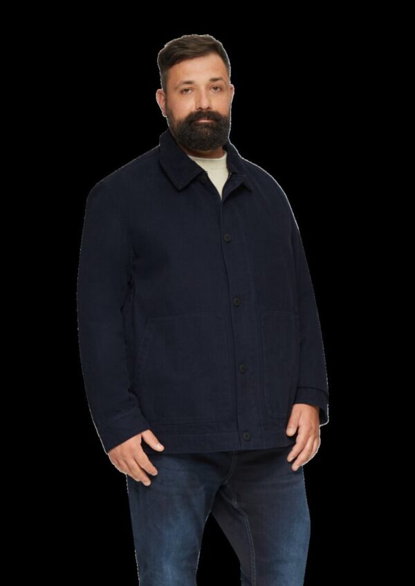 Jacke mit aufgesetzten Taschen im Fabricmix