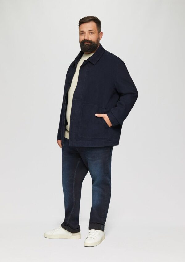 Jacke mit aufgesetzten Taschen im Fabricmix