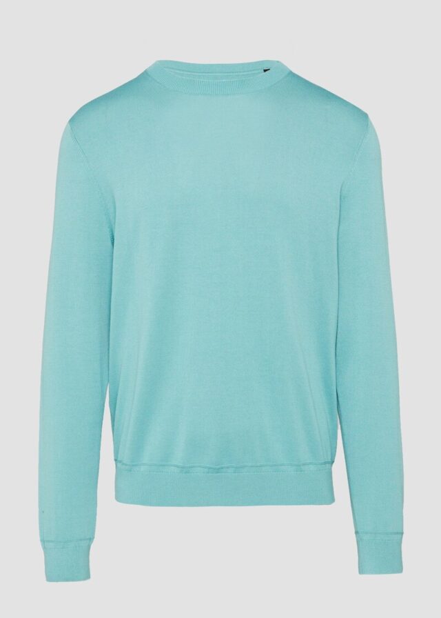 Edler Feinstrickpullover aus Baumwollmix mit Rippbündchen