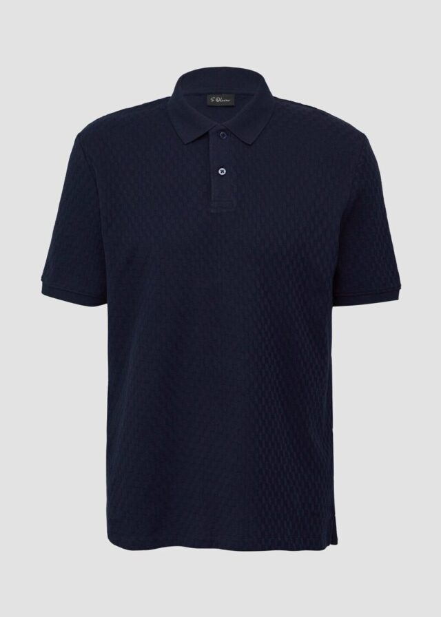 Poloshirt aus strukturiertem Jersey