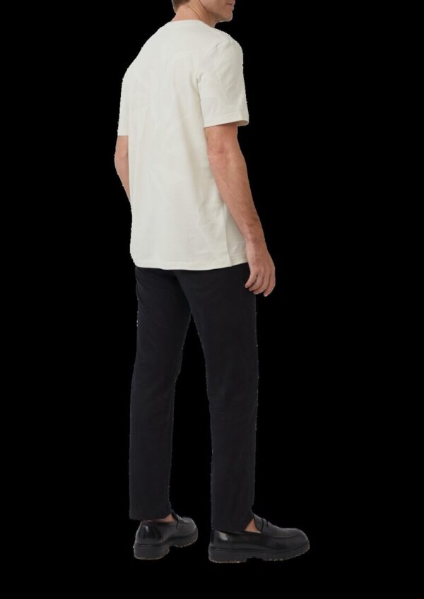 Jacquard-T-Shirt mit floraler Struktur