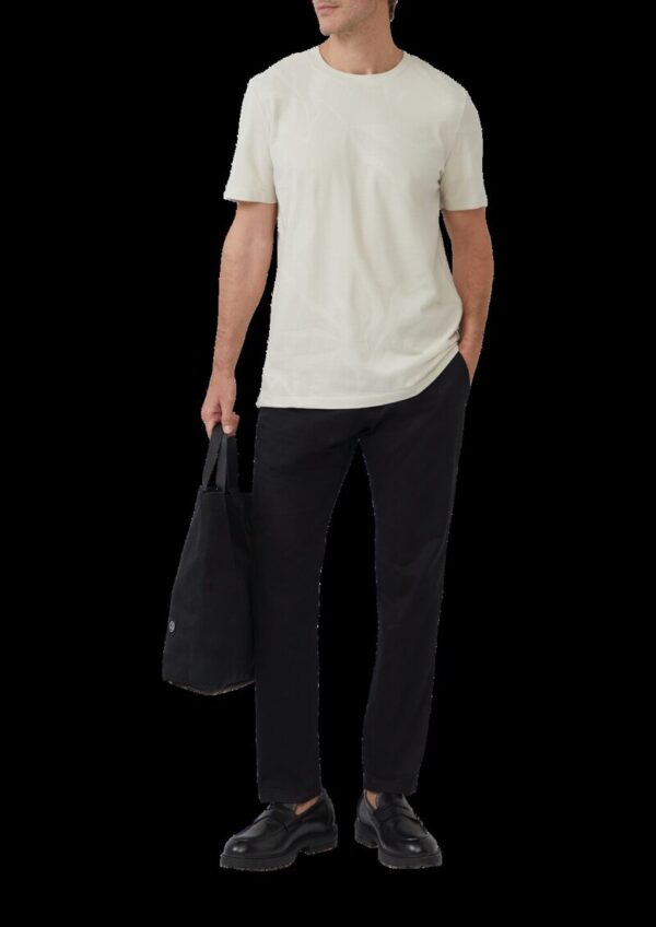 Jacquard-T-Shirt mit floraler Struktur