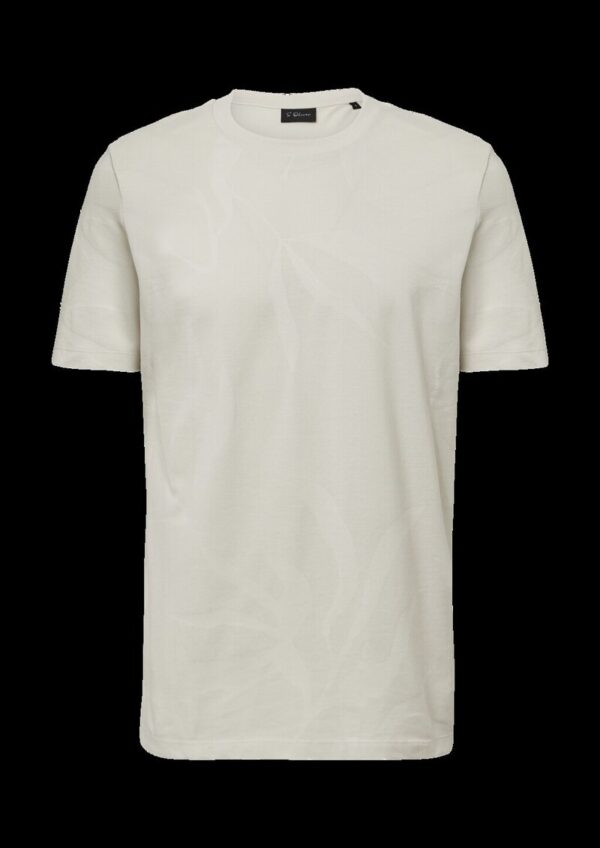 Jacquard-T-Shirt mit floraler Struktur