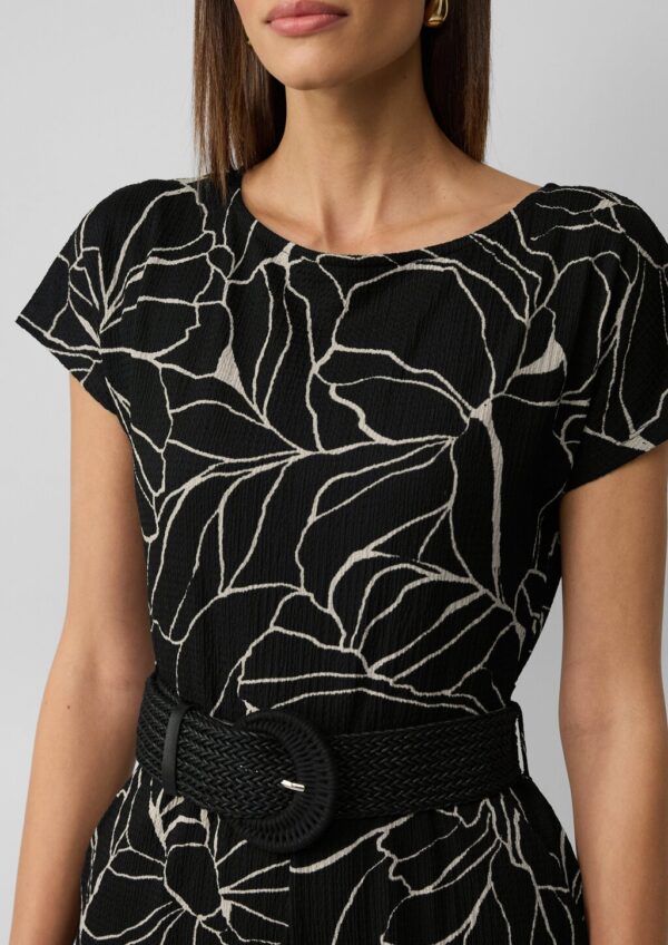 Jumpsuit in Culotte-Länge mit Flechtgürtel