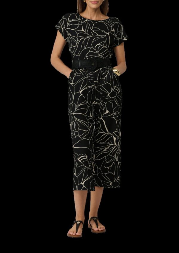 Jumpsuit in Culotte-Länge mit Flechtgürtel