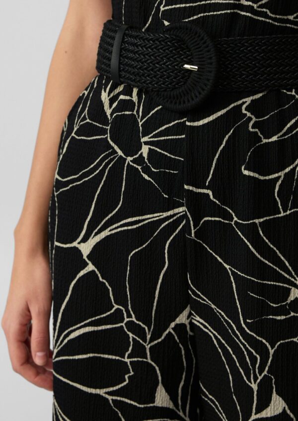 Jumpsuit in Culotte-Länge mit Flechtgürtel