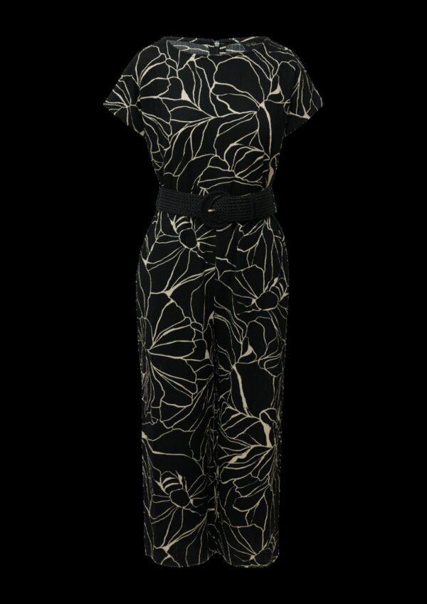 Jumpsuit in Culotte-Länge mit Flechtgürtel