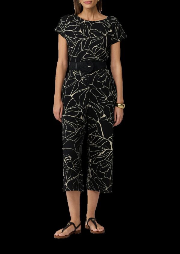 Jumpsuit in Culotte-Länge mit Flechtgürtel