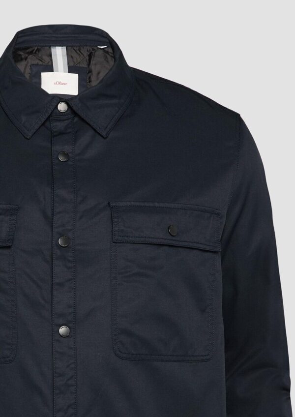 Gefüttertes Twill-Overshirt mit Brusttaschen