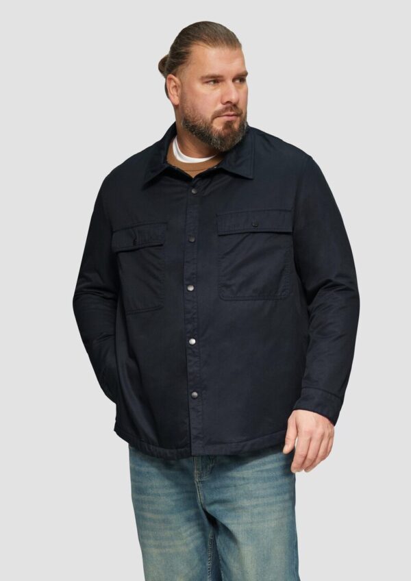 Gefüttertes Twill-Overshirt mit Brusttaschen