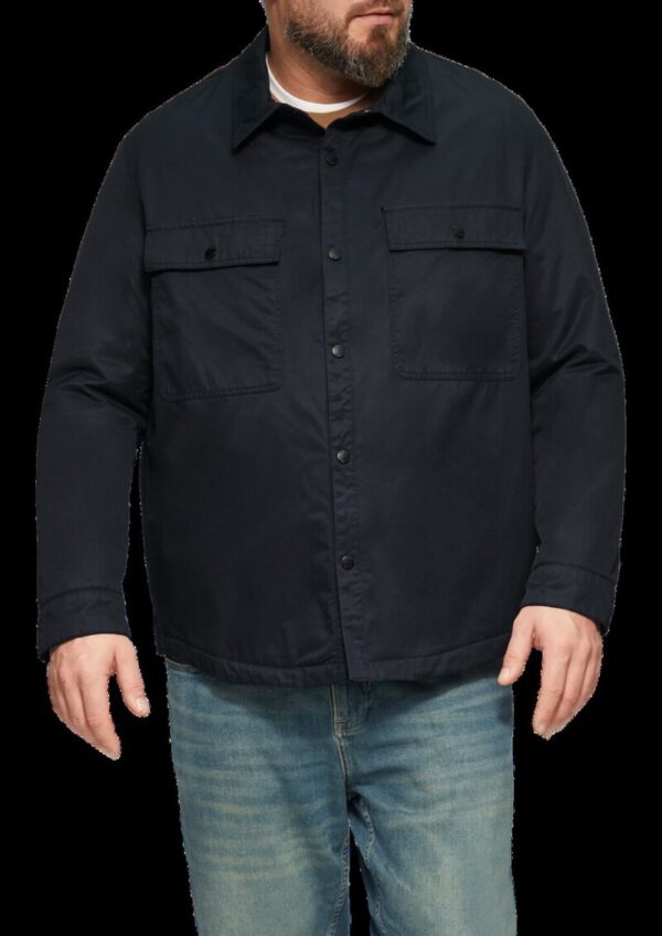 Gefüttertes Twill-Overshirt mit Brusttaschen