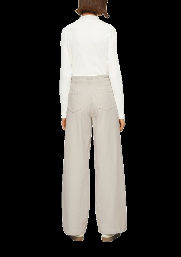 Wide-Leg-Hose aus Twill mit Gürtel